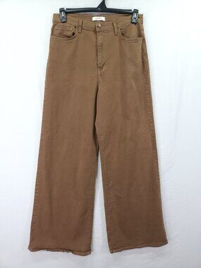 Vibrant Miu Womens Size 15 31x31 Brown High Rise Wide Leg Jeans USA Made Stretch